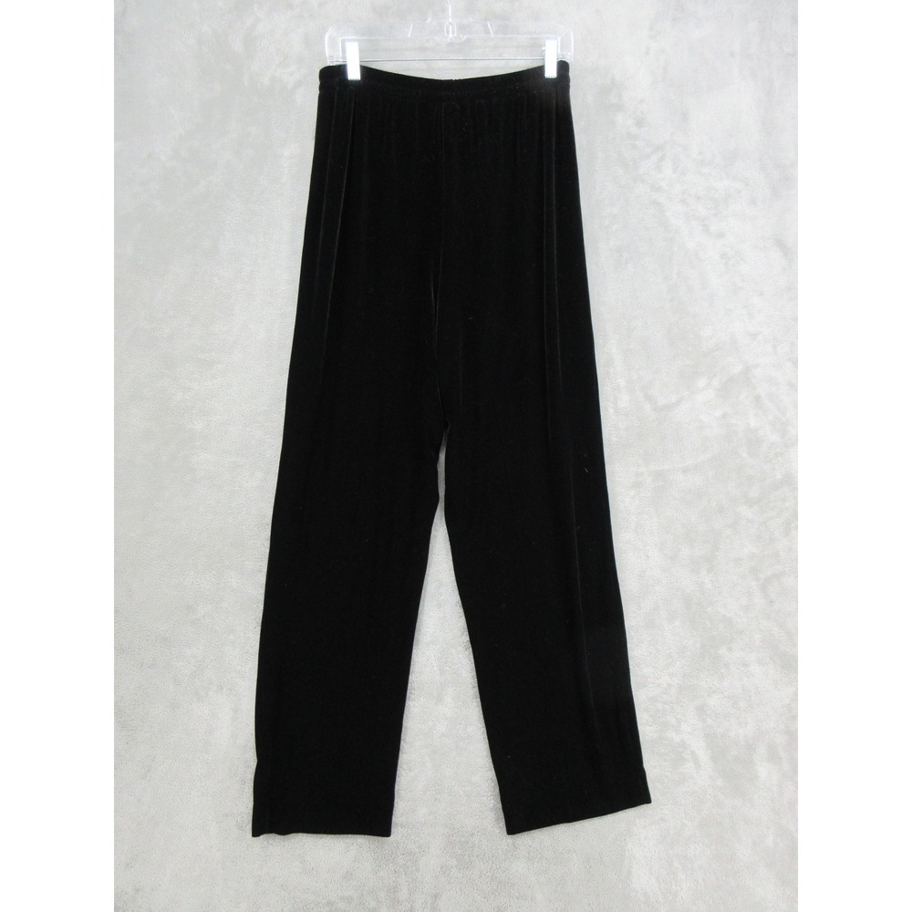 R&M Richards Pant Set Womens Size 14 Floral Velvet 2pc Evening Party Event Black - Picture 6 of 12